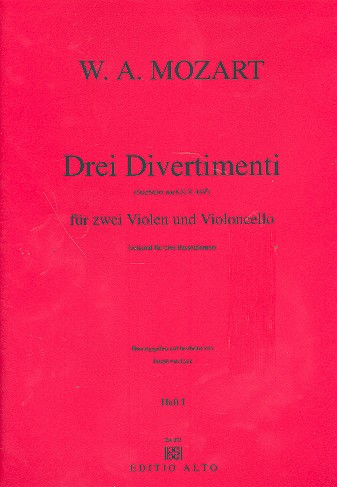 3 Divertimenti nach KV439b für