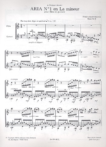 2 arias op.92b pour flûte et guitare