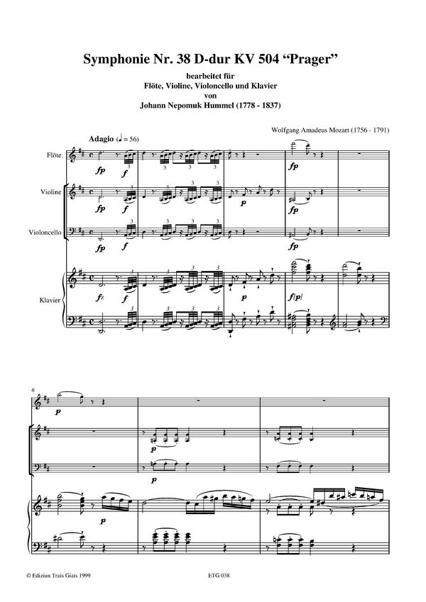 Sinfonie D-Dur Nr.38 KV504