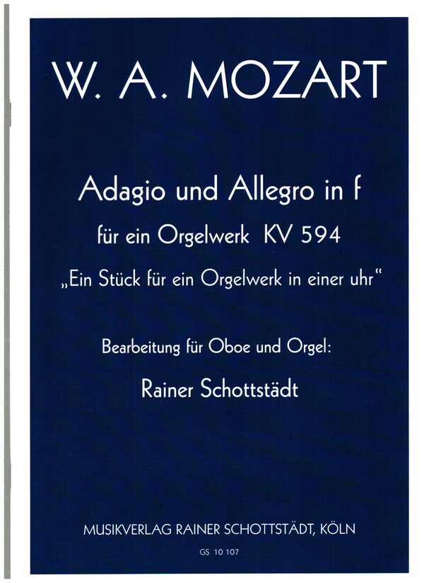 Adagio und Allegro f-Moll KV594