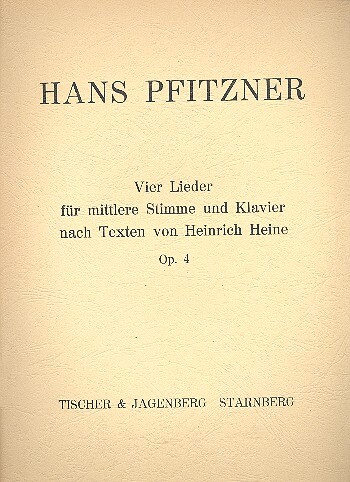 4 Lieder op.4 für mittlere Singstimme