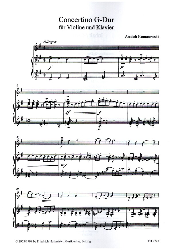 2 Kleine Konzerte russischer Komponisten