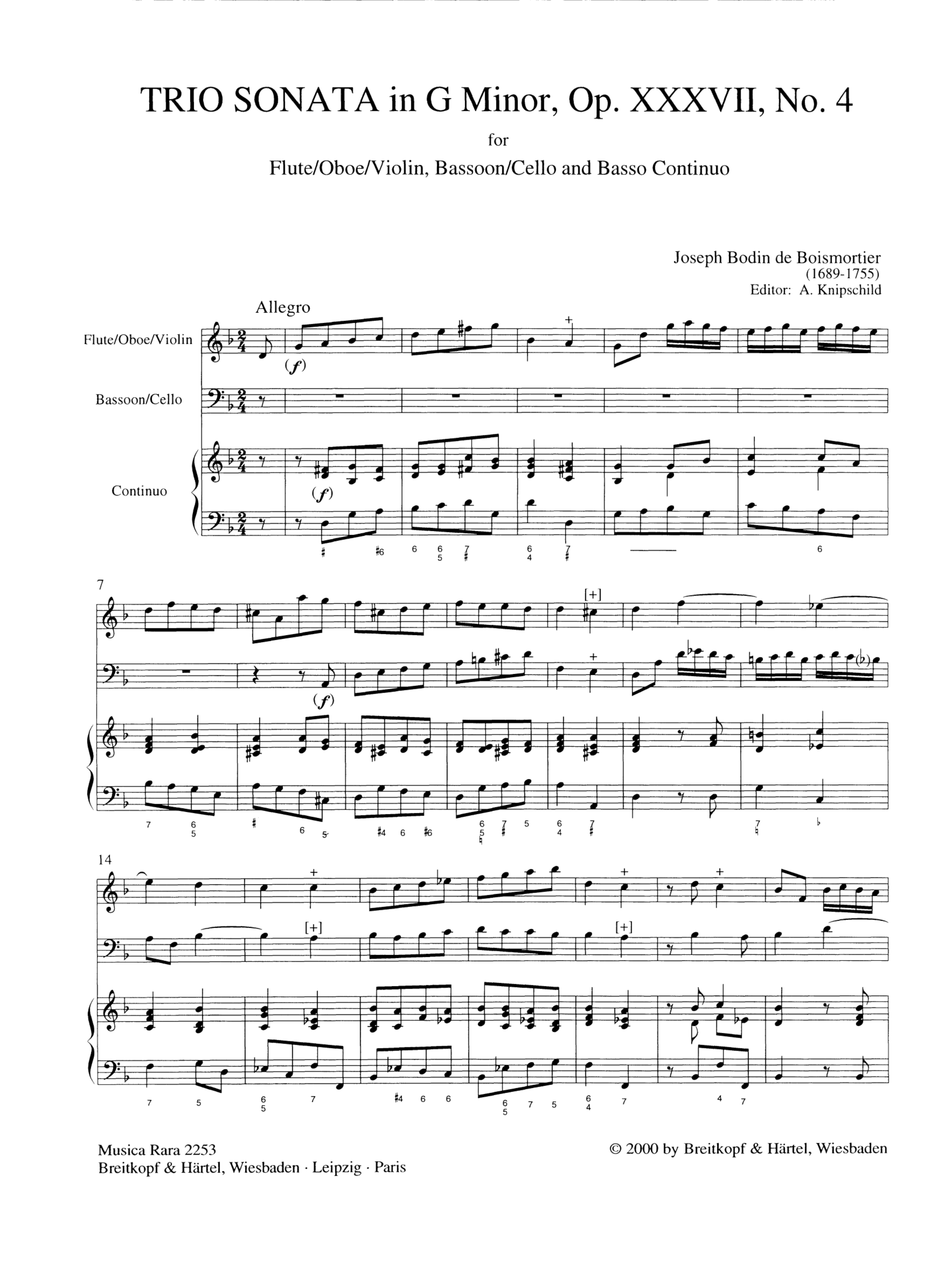 Triosonate g-Moll op.37,4