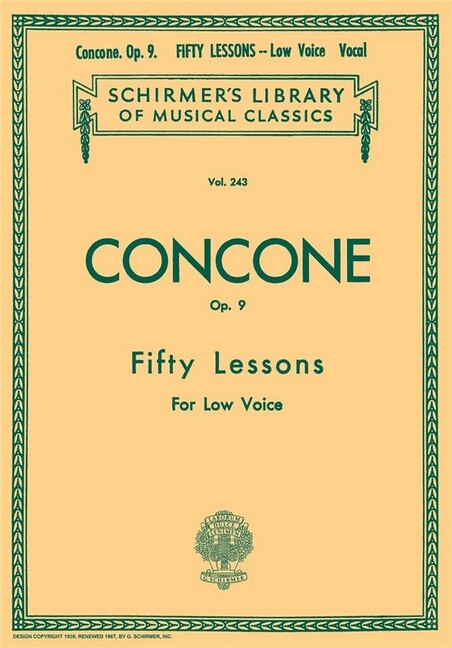 50 Lessons op.9 for low voice