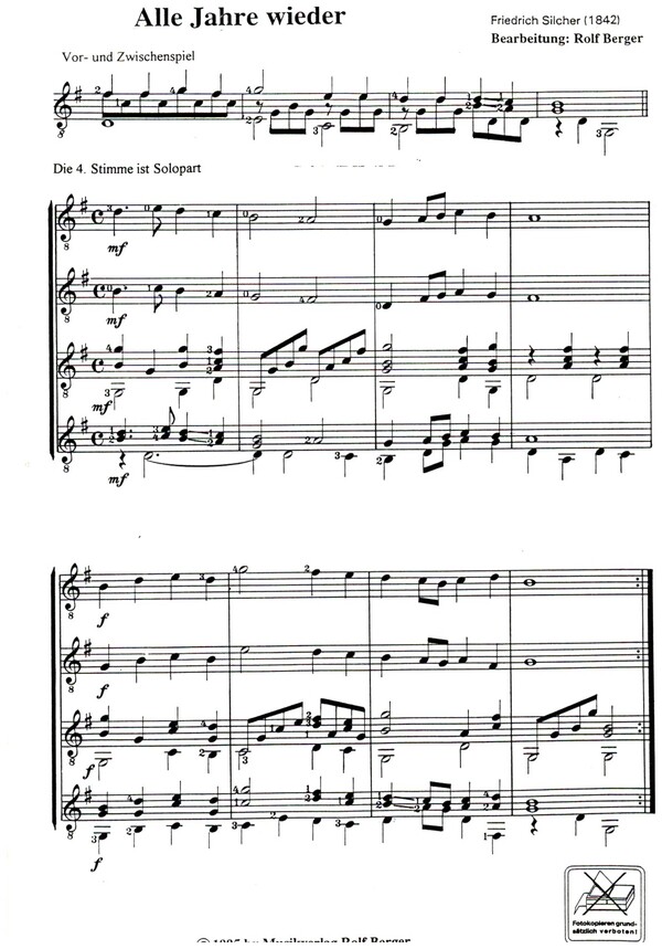 Der Gitarrenchor zu Weihnachten