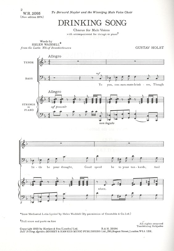 Sechs Chöre op. 53 WR 2095