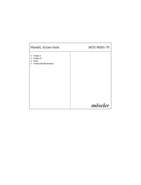 Alcina-Suite Ouvertüre und Tänze