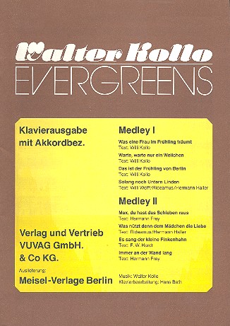 Walter Kollo Evergreens: 2 Medleys