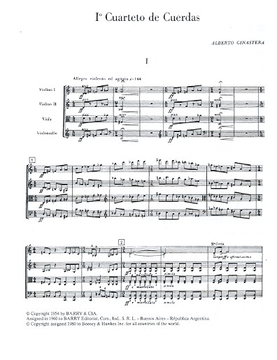 Streichquartett Nr. 1 op. 20 