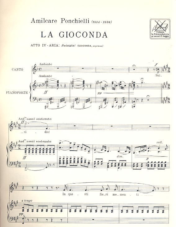 Suicidio dall'opera La Gioconda