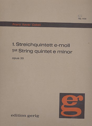 Quintett e-Moll Nr.1 op.20 für
