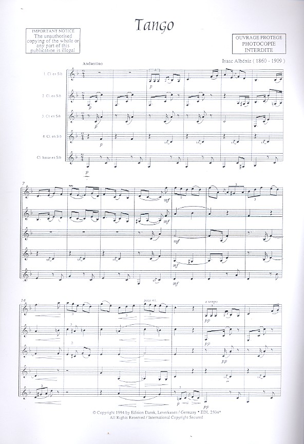 Tango und Chant d'amour 