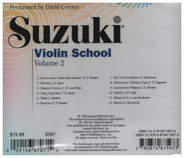 Suzuki Violin School vol.2 CD