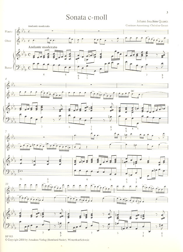 Triosonate c-Moll Nr.36 für Flöte,