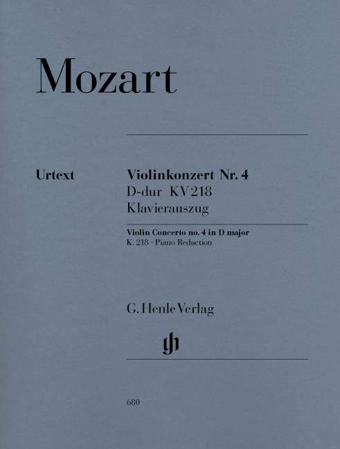 Konzert D-Dur Nr.4 KV218 für Violine und Orchester