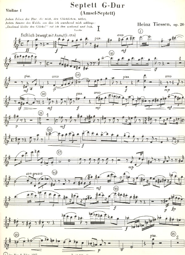 Septett G-Dur op.20 für Flöte,