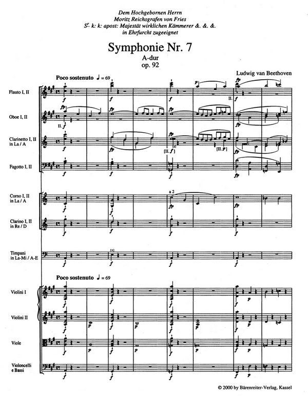 Sinfonie A-Dur Nr.7 op.92