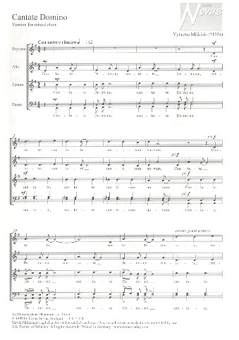Cantate domino 