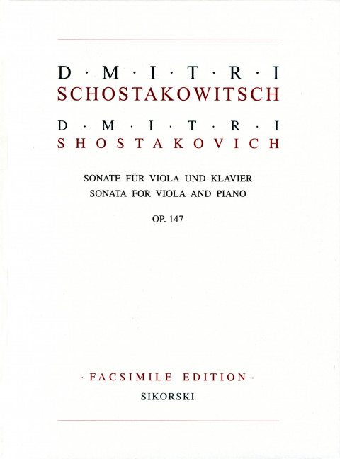 Sonate op.147 für Viola und Klavier