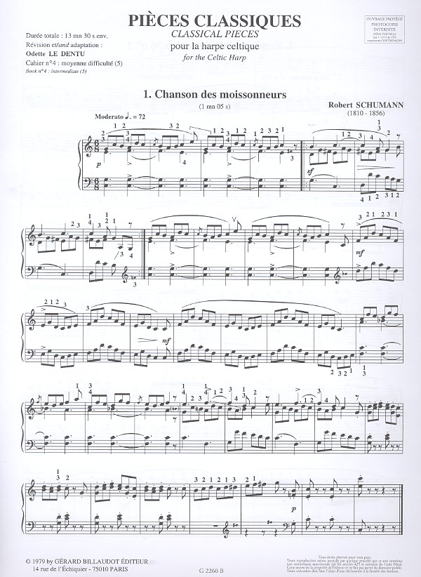 Pièces classiques vol.4 pour la harpe