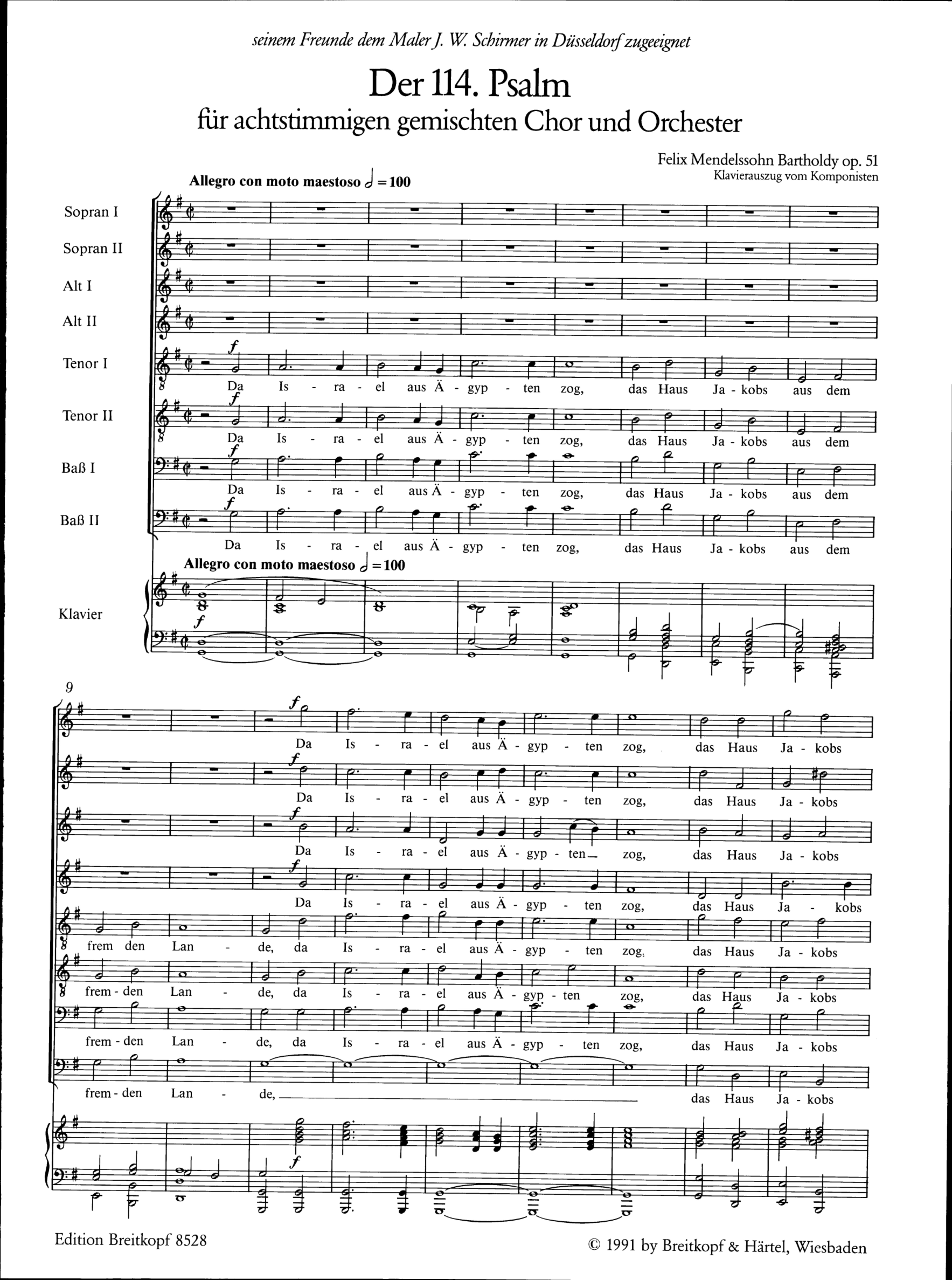 Der 114. Psalm op.51