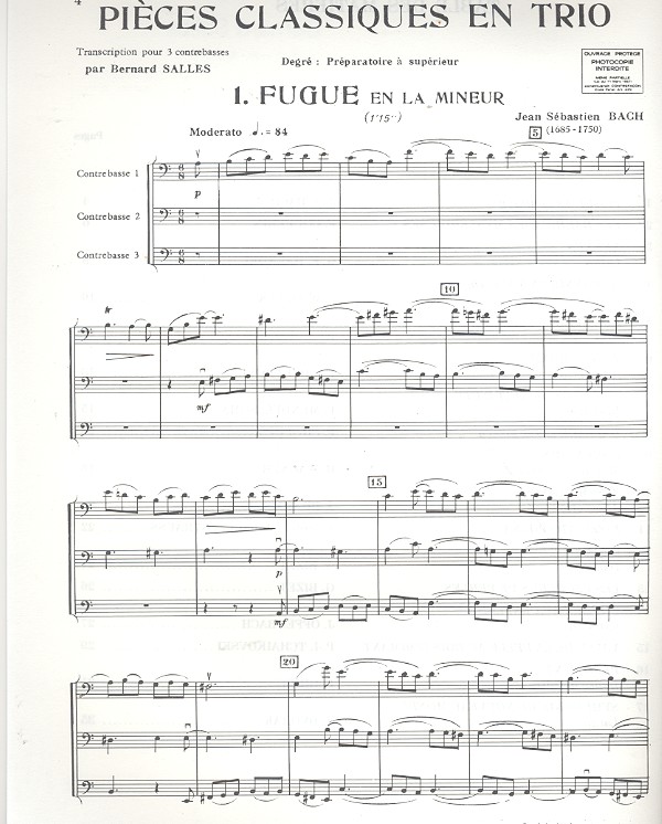 Pièces classiques en trio pour