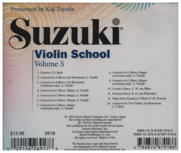 Suzuki Violin School vol.5