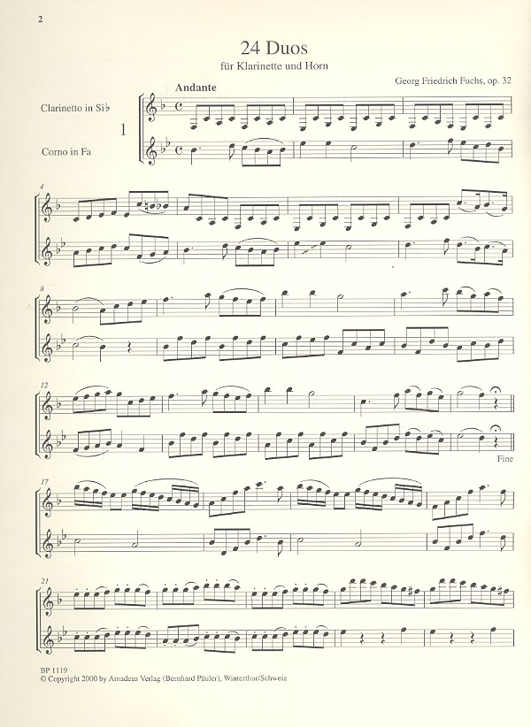 6 Duos in Form von 24 Stücken op.32