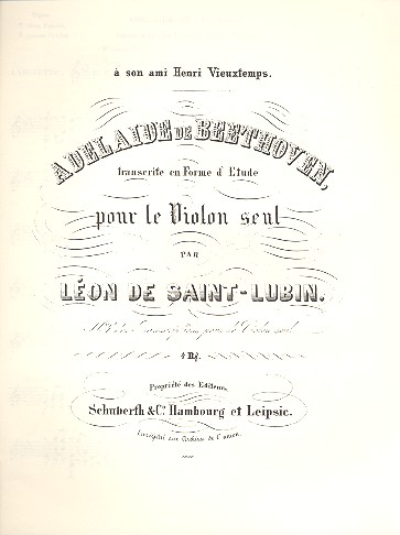 Adelaide de Beethoven transcrite en form d'étude