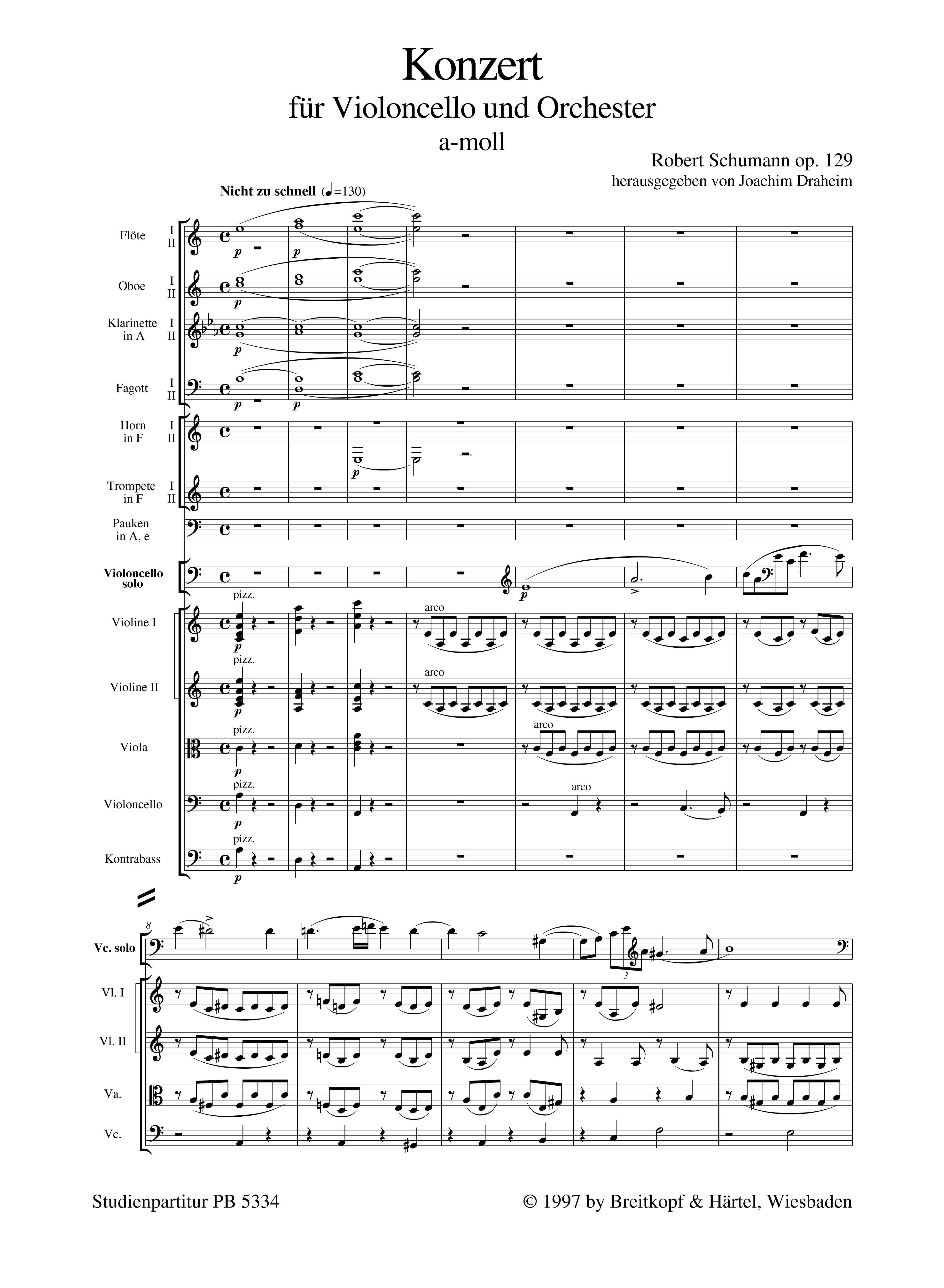 Konzert a-Moll op.129