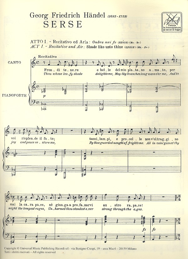 Ombra mai fu für mittlere