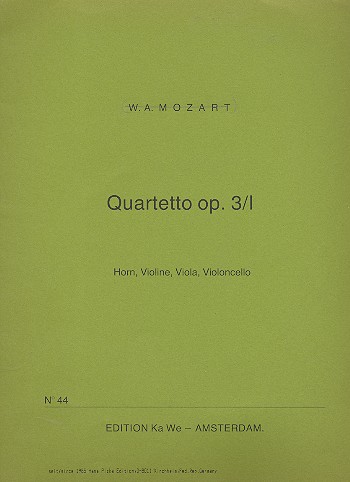 Quartett op.3,1 für Horn in F