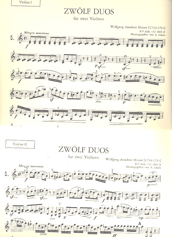 12 Duos KV Anh.152 Band 2 (Nr.5-8)
