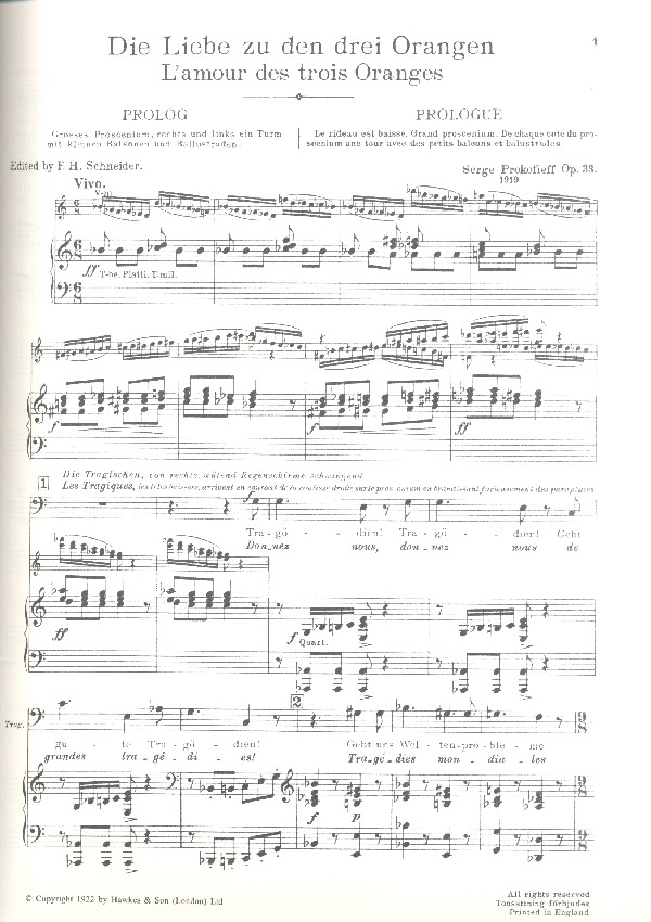 Die Liebe zu den drei Orangen op. 33