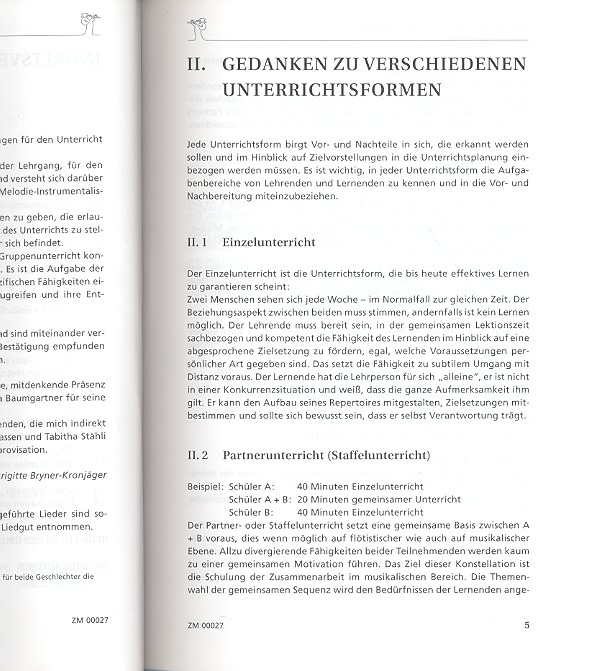 Querfeldein Handbuch für den Unterricht mit der Querflöte