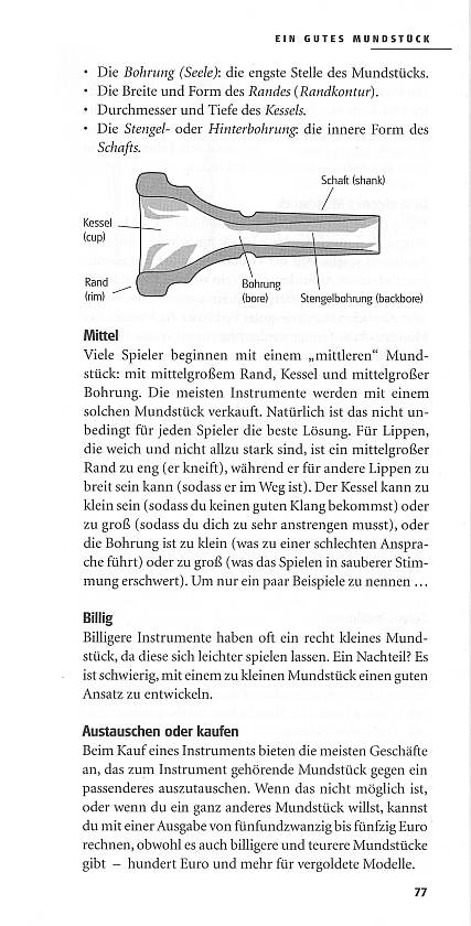 Pocket-Info Trompete, Posaune, Flügelhorn und Kornett