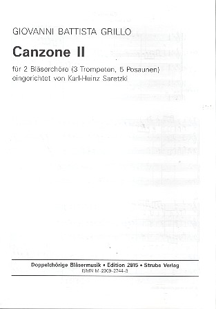 Canzone 2 für 3 Trompeten und