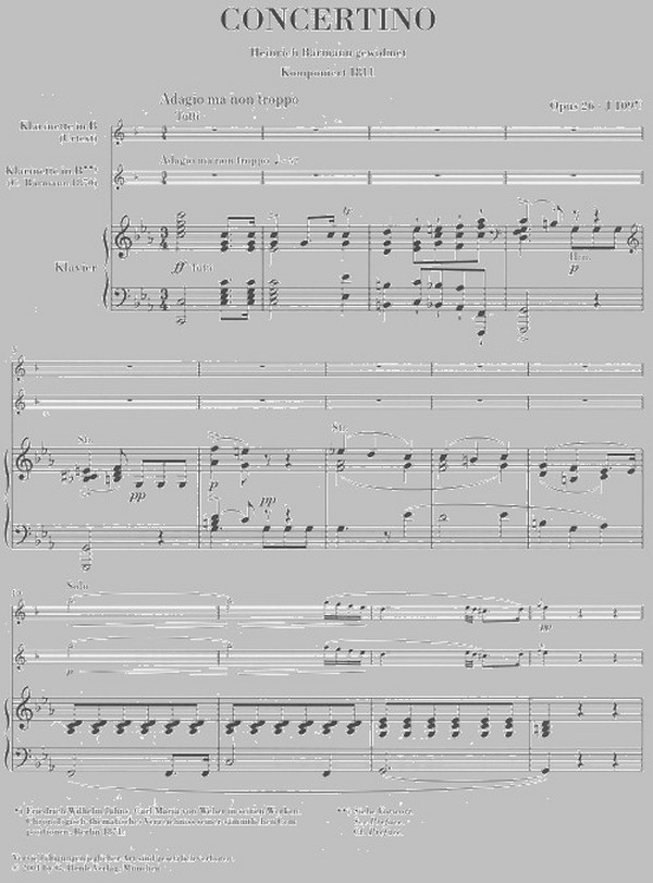 Concertino op.26 für Klarinette und Orchester