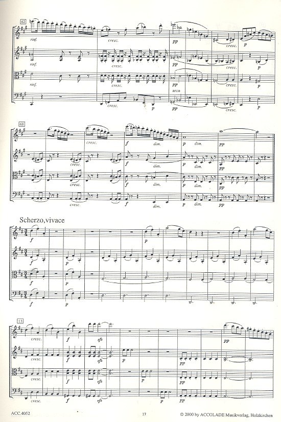 Quartett Nr.4 d-Moll WoO35,1