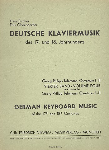 Deutsche Klaviermusik des 17. und 18. Jahrhunderts Band 4