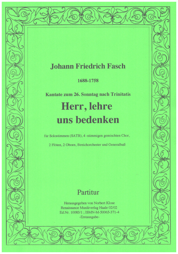 Herr, lehre uns Bedenken