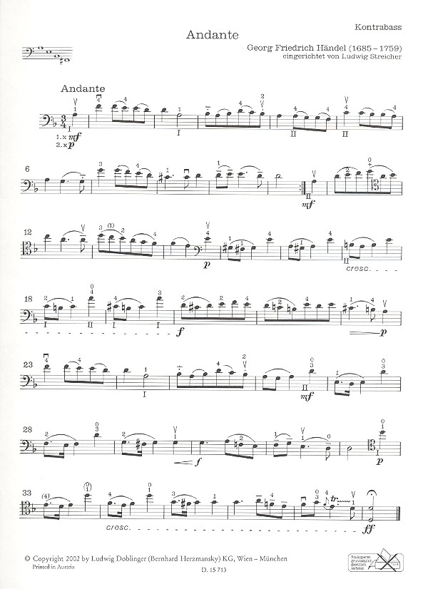 Andante für Kontrabass solo