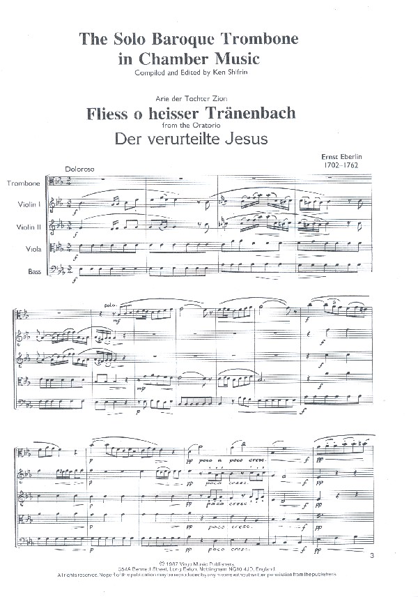 The Solo Baroque Trombone in