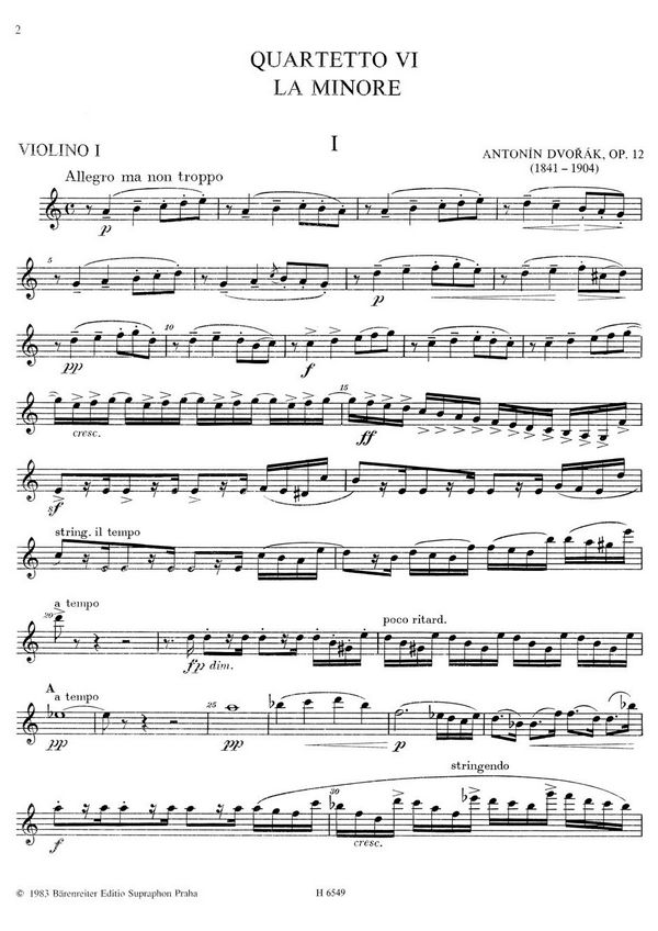 Streichquartett a-Moll Nr.6 op.12