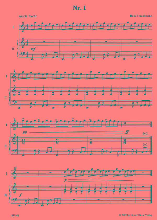 10 Stücke für 3 Hände