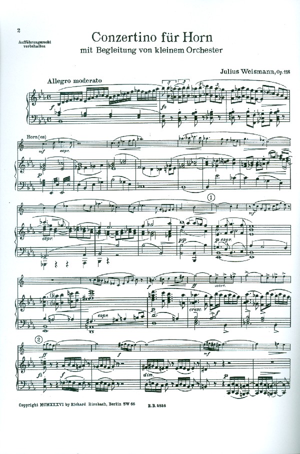 Concertino op.118 für Horn und