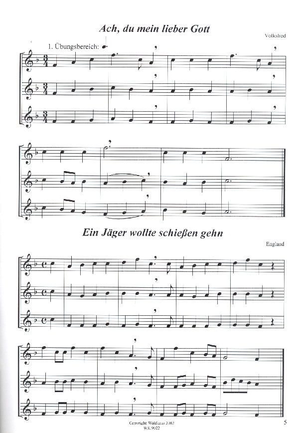 Lieder zu dritt Reihe B Band 2