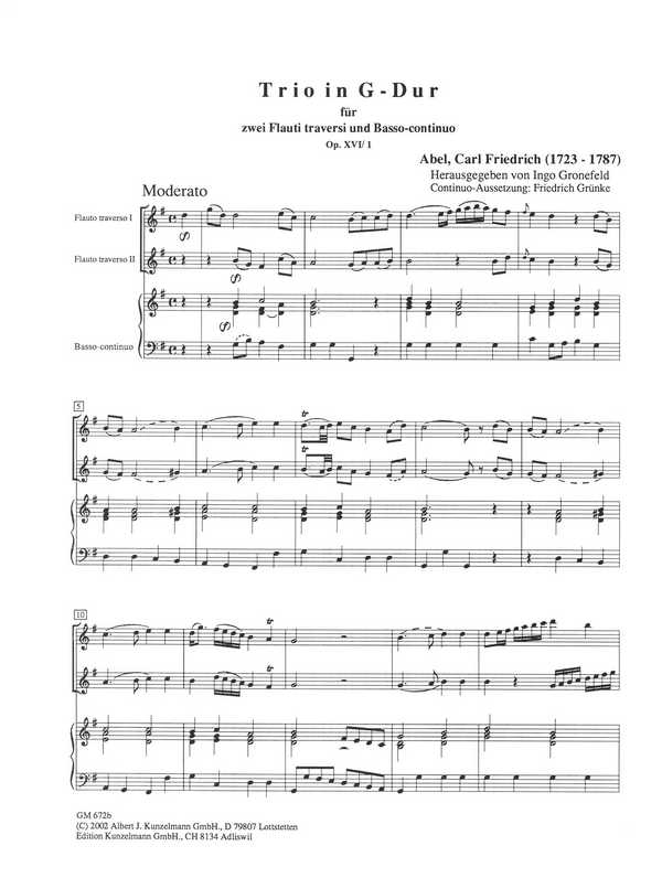 Triosonate G-Dur op.16,1