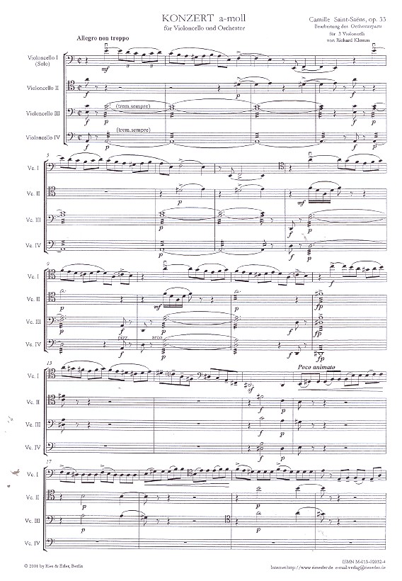Konzert a-moll op.33 für Violoncello und