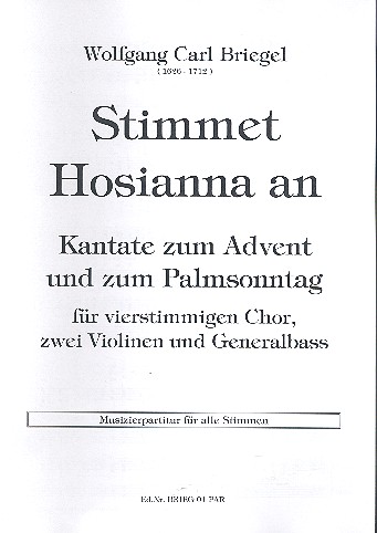 Stimmet Hosianna an für gem Chor,